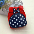 Micky mouse mochilas escolares con puntos preciosos niñas mochila de una pieza para uso diario mochila bolsas con moños y punteados